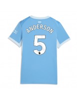 Manchester City Elliot Anderson #5 Domácí Dres pro Dámské 2026-27 Krátký Rukáv